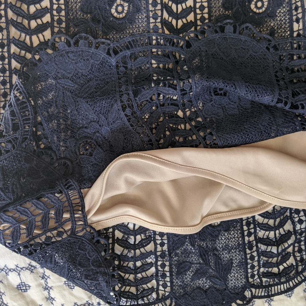 NWT Just Me navy lace dress - Picture 5 of 8